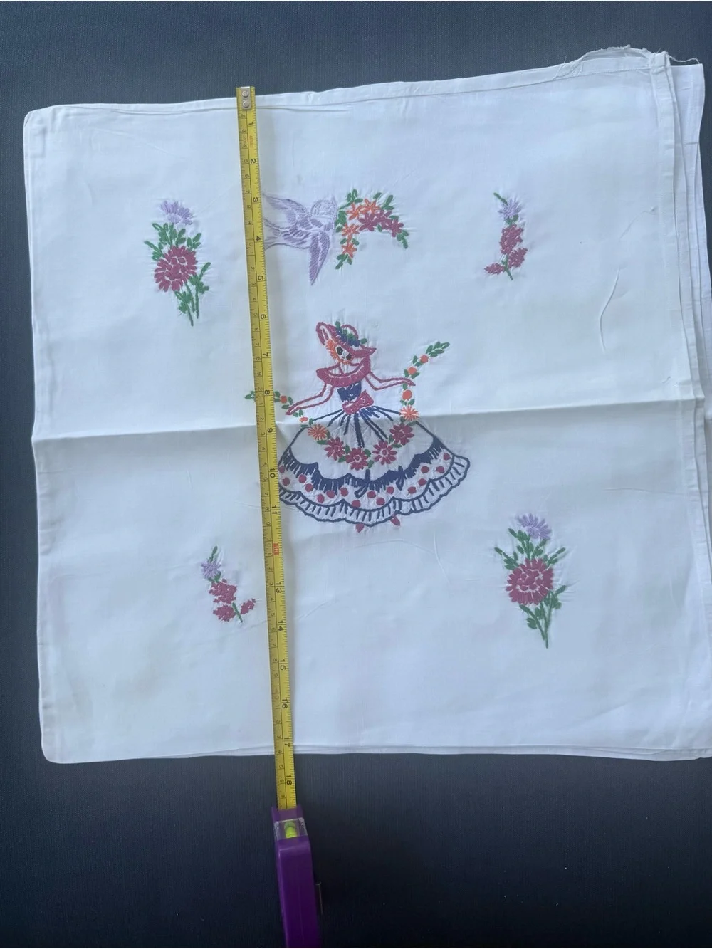 Hand Embroidered VTG Pillow Covers